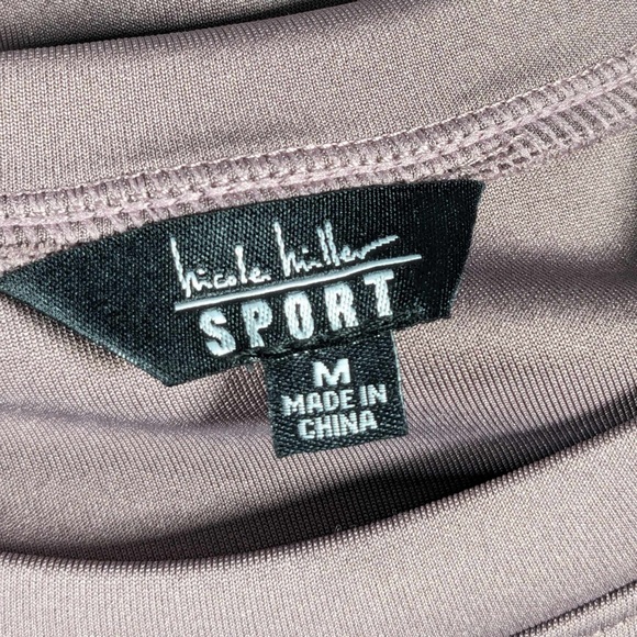 NWT Nicole Miller Active | Purple Stripe Crewneck Sweatshirt - M - Picture 6 of 6